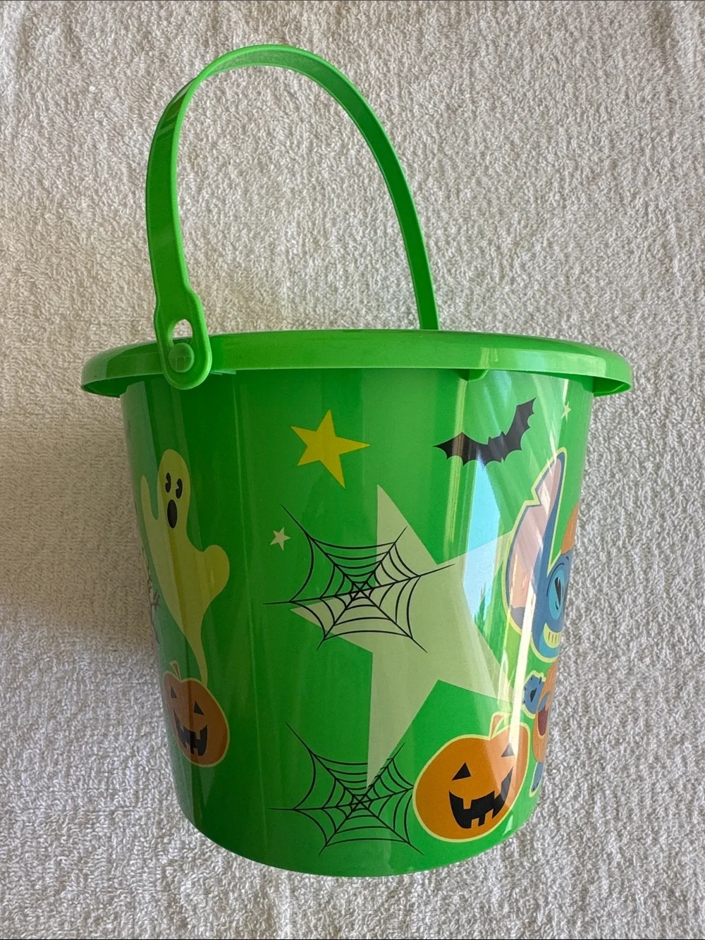 Disney Stitch Green Halloween Trick-or-Treat Candy Bucket